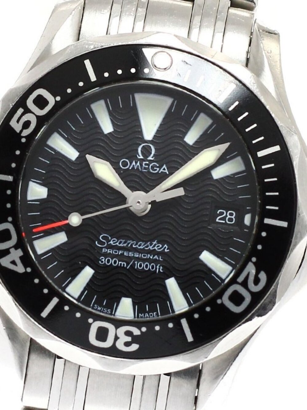 OMEGA Seamaster300 2282.50 Date black Dial Quartz Ladies Watch_939150